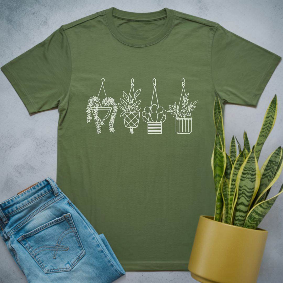 Hanging House Plant Shirt Military Green / S
