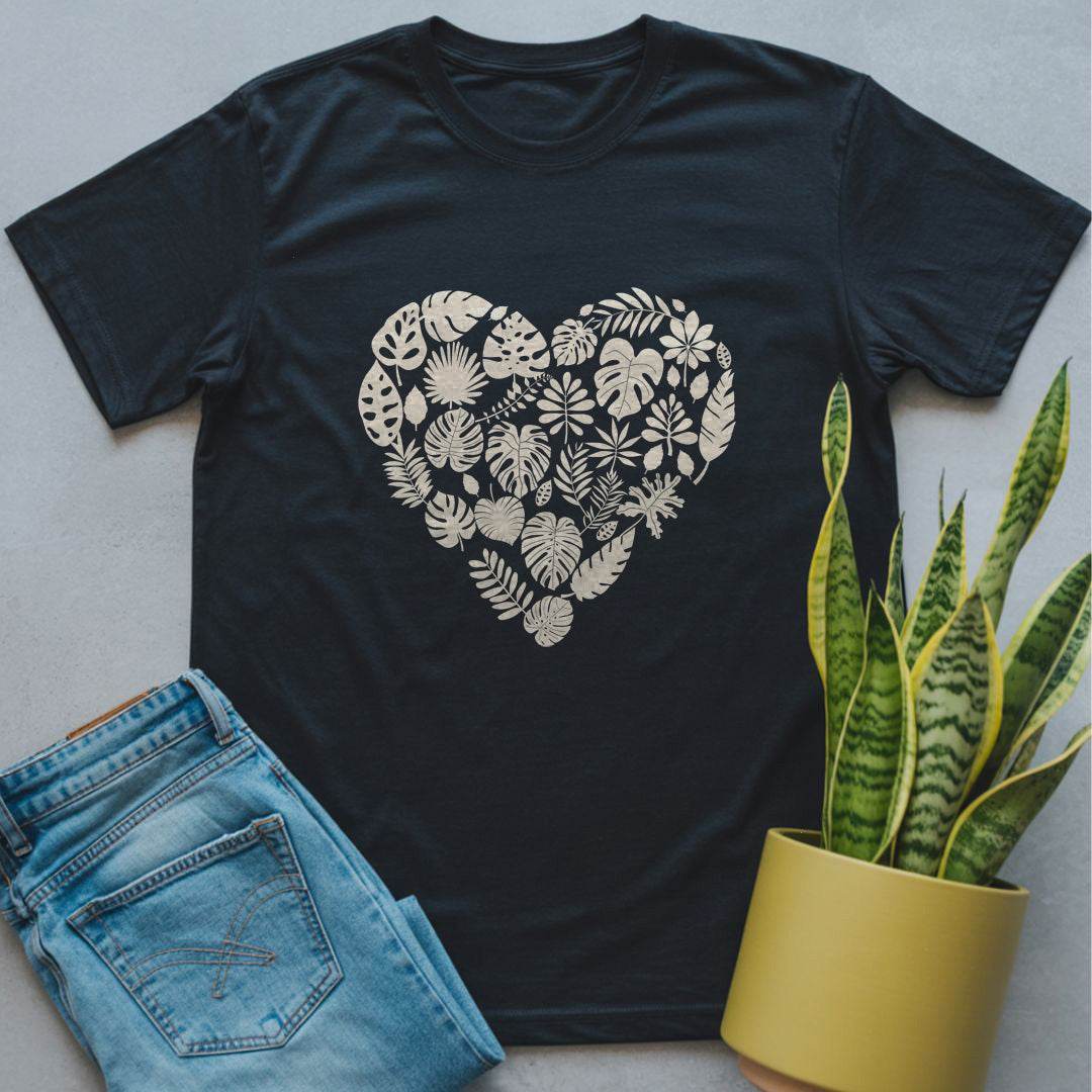 Heart Shaped Houseplant Shirt Black / S