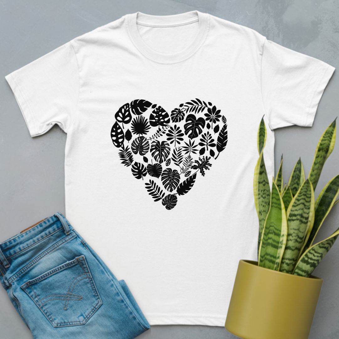 Heart Shaped Houseplant Shirt White / S