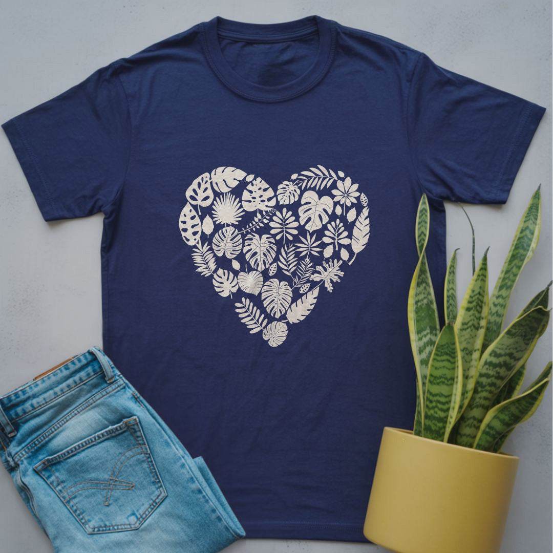 Heart Shaped Houseplant Shirt Navy / S