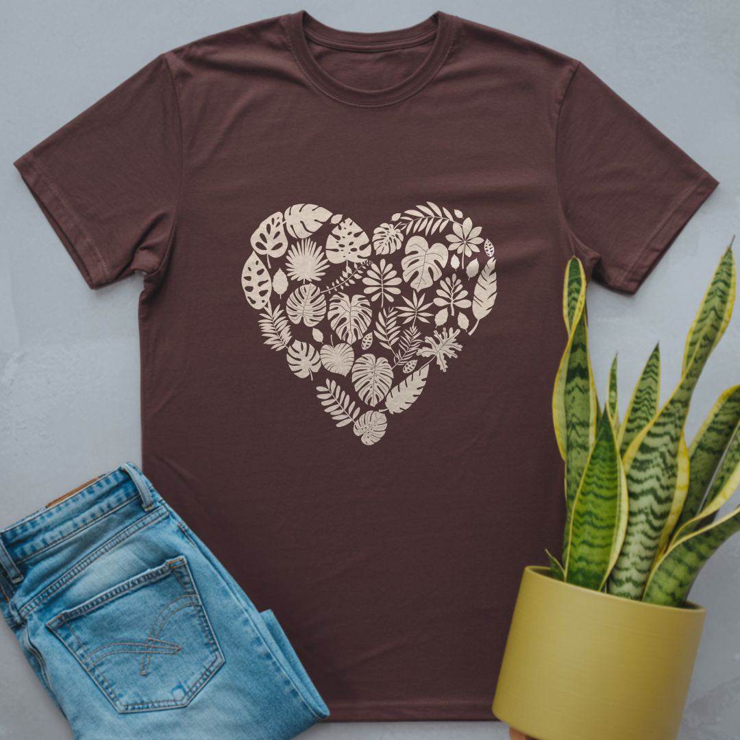 Heart Shaped Houseplant Shirt Dark Chocolate / S