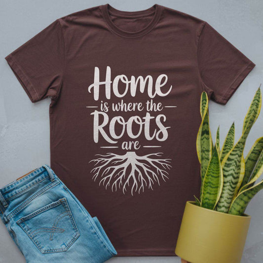 Home is Where the Roots Are Shirt Dark Chocolate / S