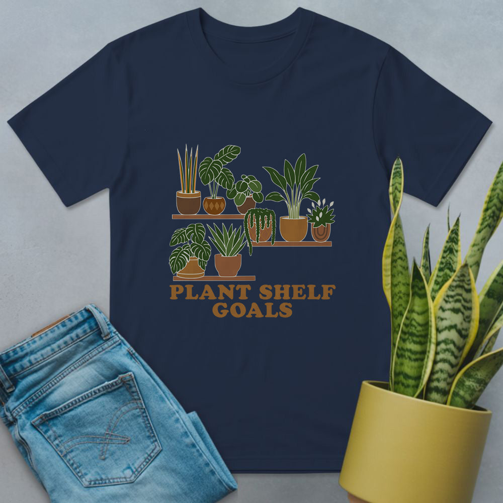 Houseplant Shelf Vibes Shirt Navy