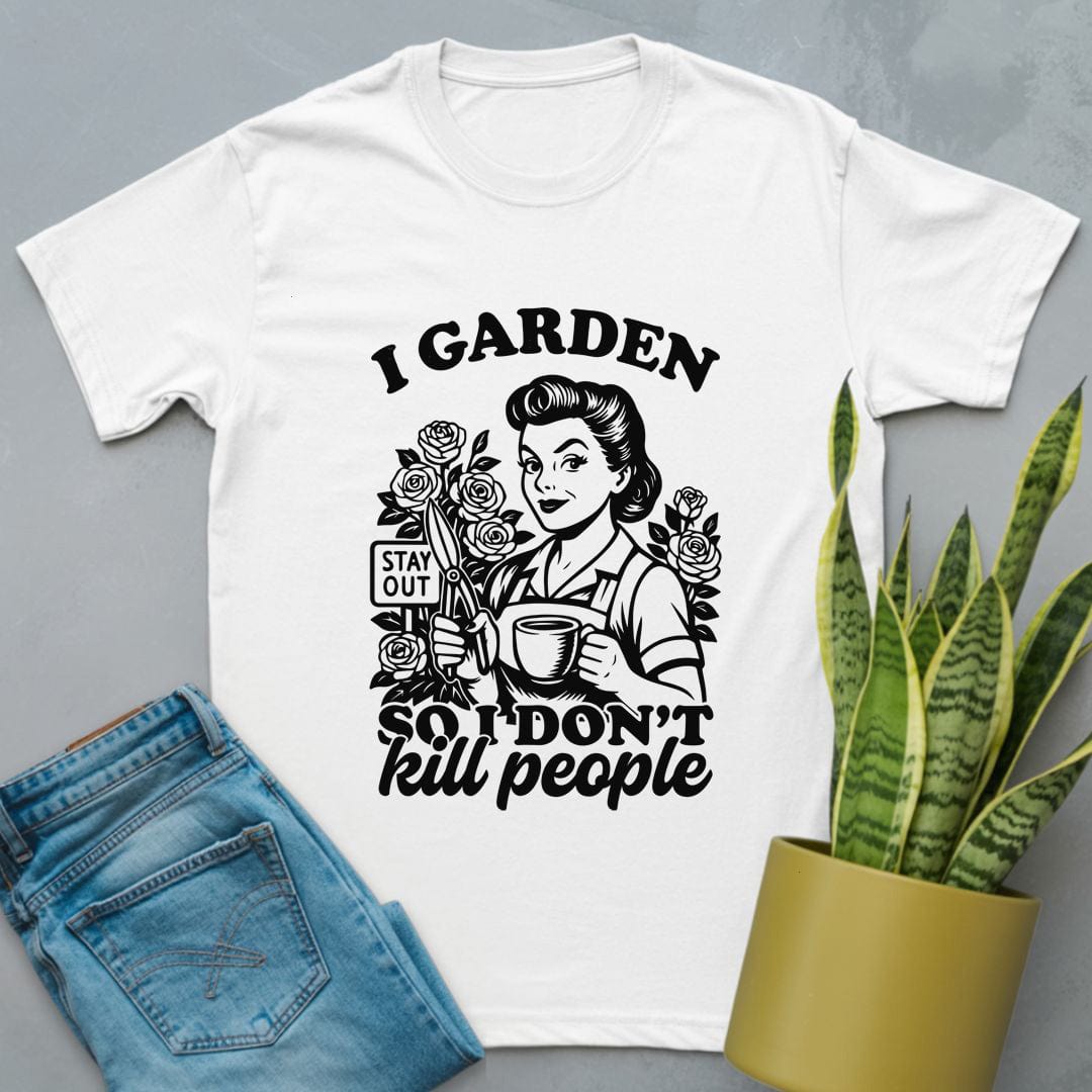 I Garden For Sanity Shirt White / S