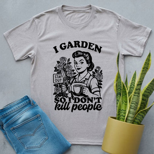 I Garden For Sanity Shirt Sport Grey / S