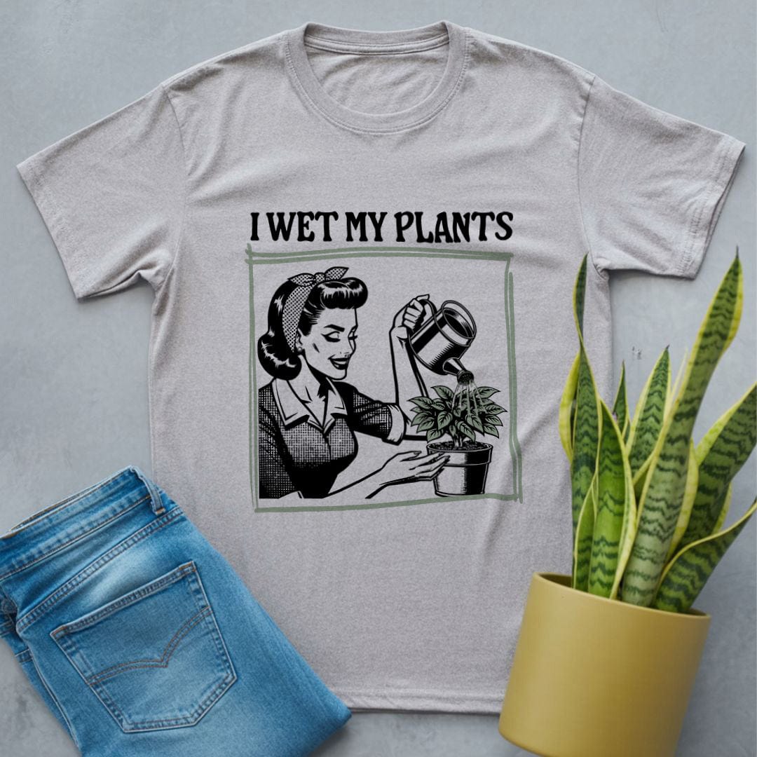 I Wet My Plants Shirt Sport Grey / S