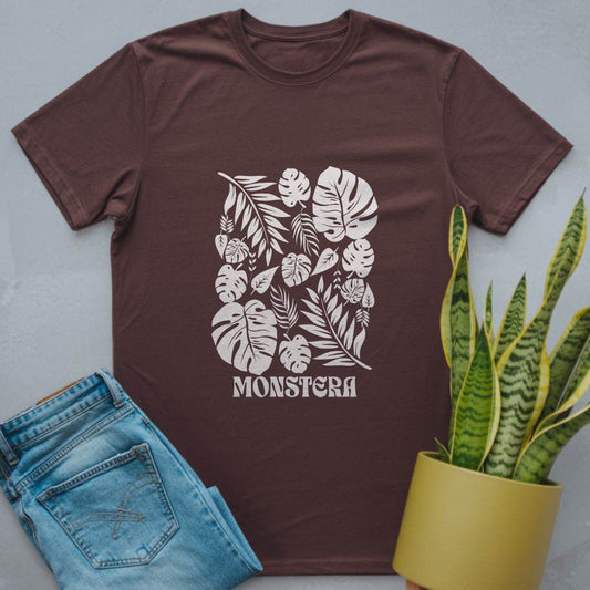 Monstera Dreams Shirt Dark Chocolate / S