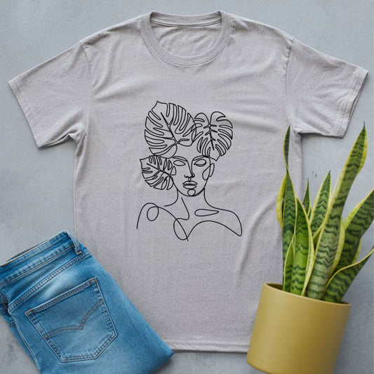 Monstera Face Silhouette Shirt Sport Grey / S