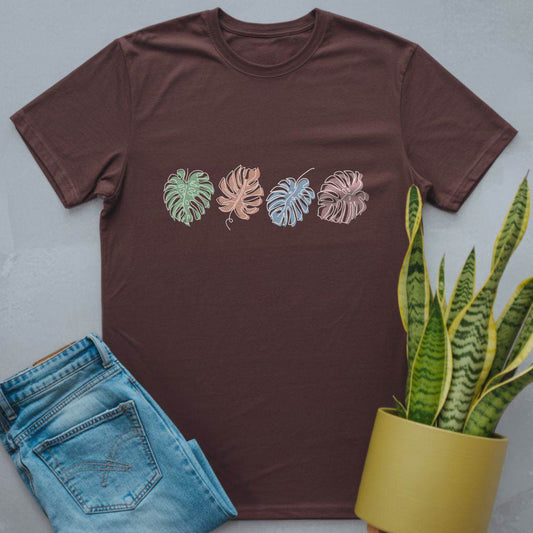 Monstera Magic Shirt Dark Chocolate / S