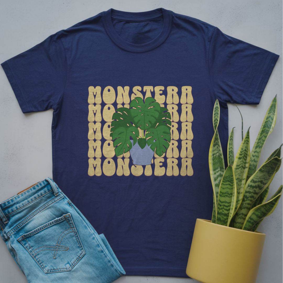 Monstera Paradise Shirt Navy / S