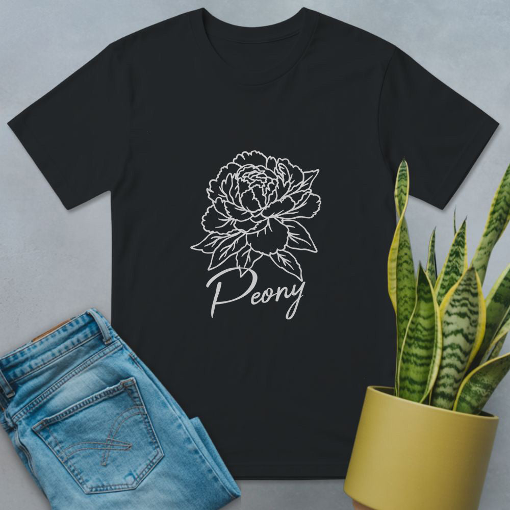 Peony Petal Passion Shirt Black