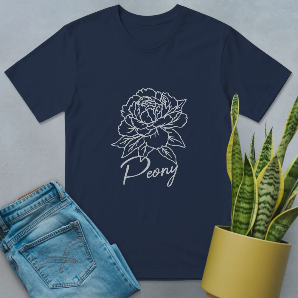 Peony Petal Passion Shirt Navy