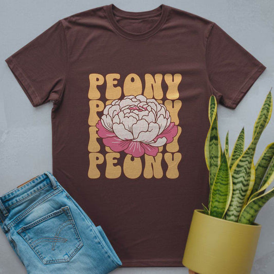 Peony Retro Shirt Dark Chocolate / S