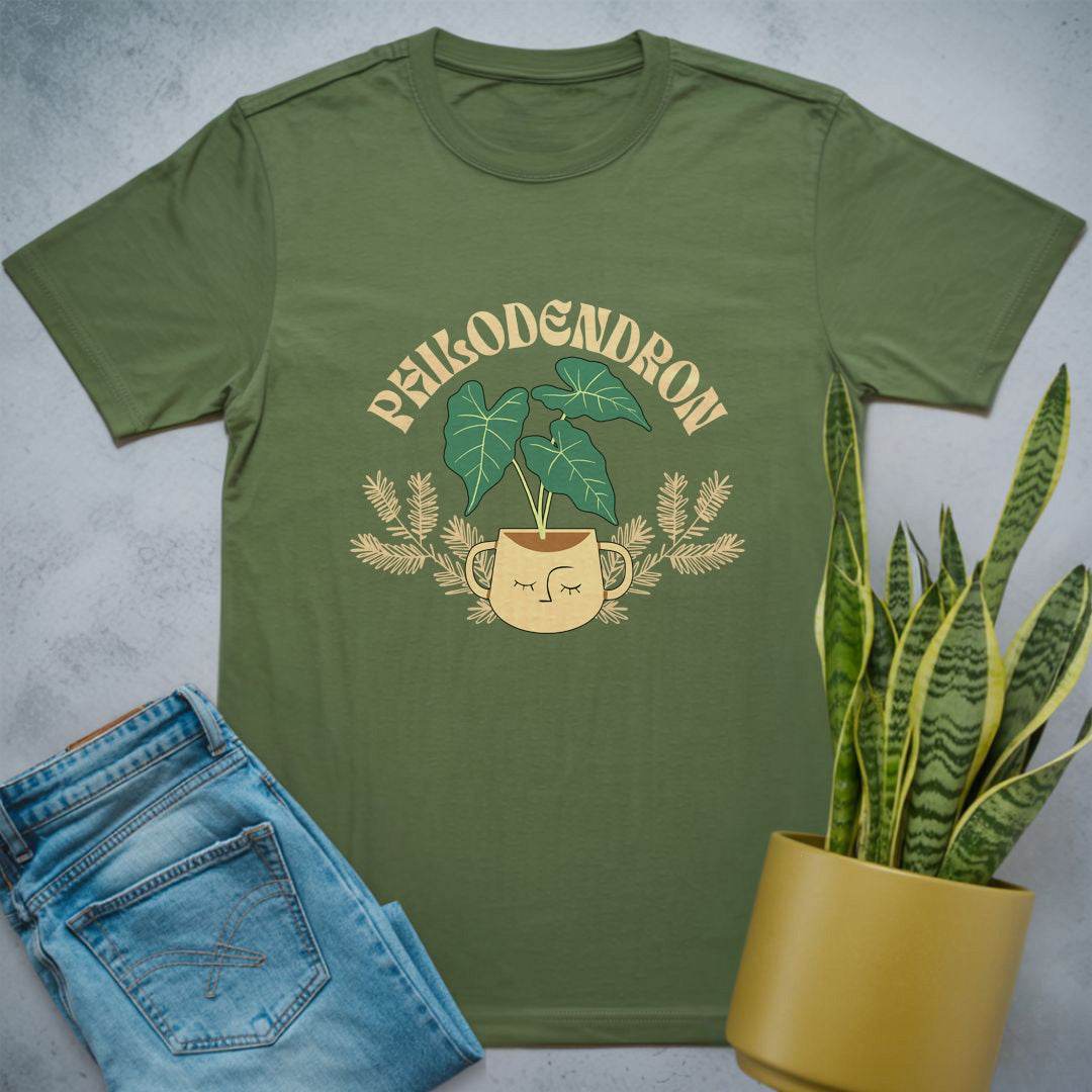 Philodendron Paradise Shirt Military Green / S