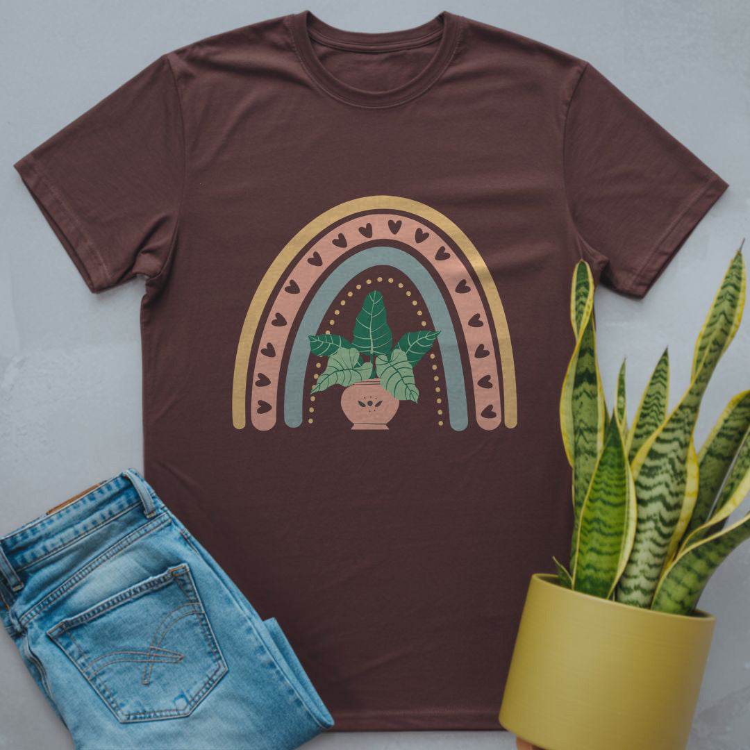 Philodendron Rainbow Lover Shirt Dark Chocolate / S