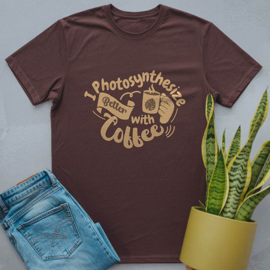 Photosynthesize with Coffee Shirt Dark Chocolate / S
