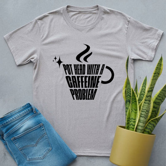 Pot Head & Caffeine Shirt Sport Grey / S