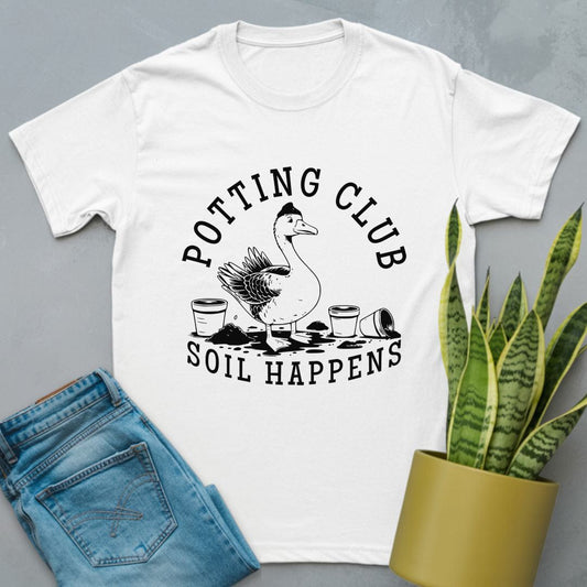 Silly Goose Potting Club Shirt White / S
