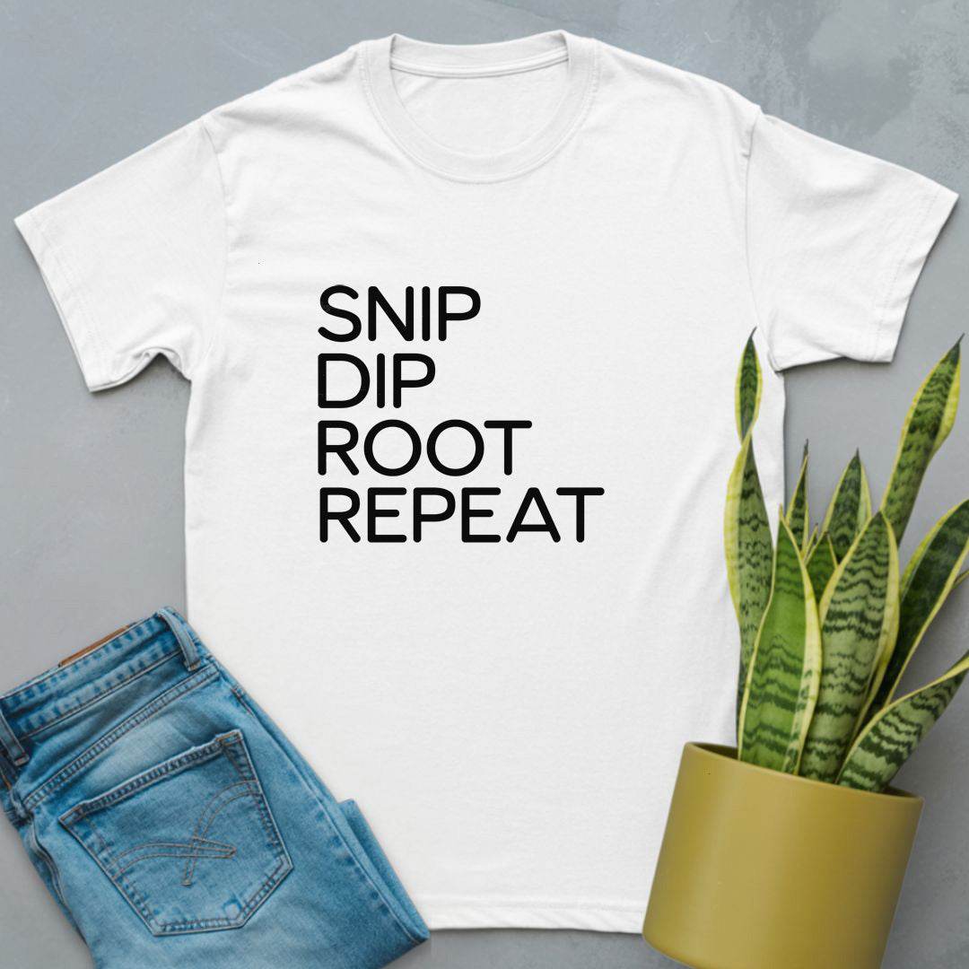 Snip Dip Root Repeat Shirt White / S