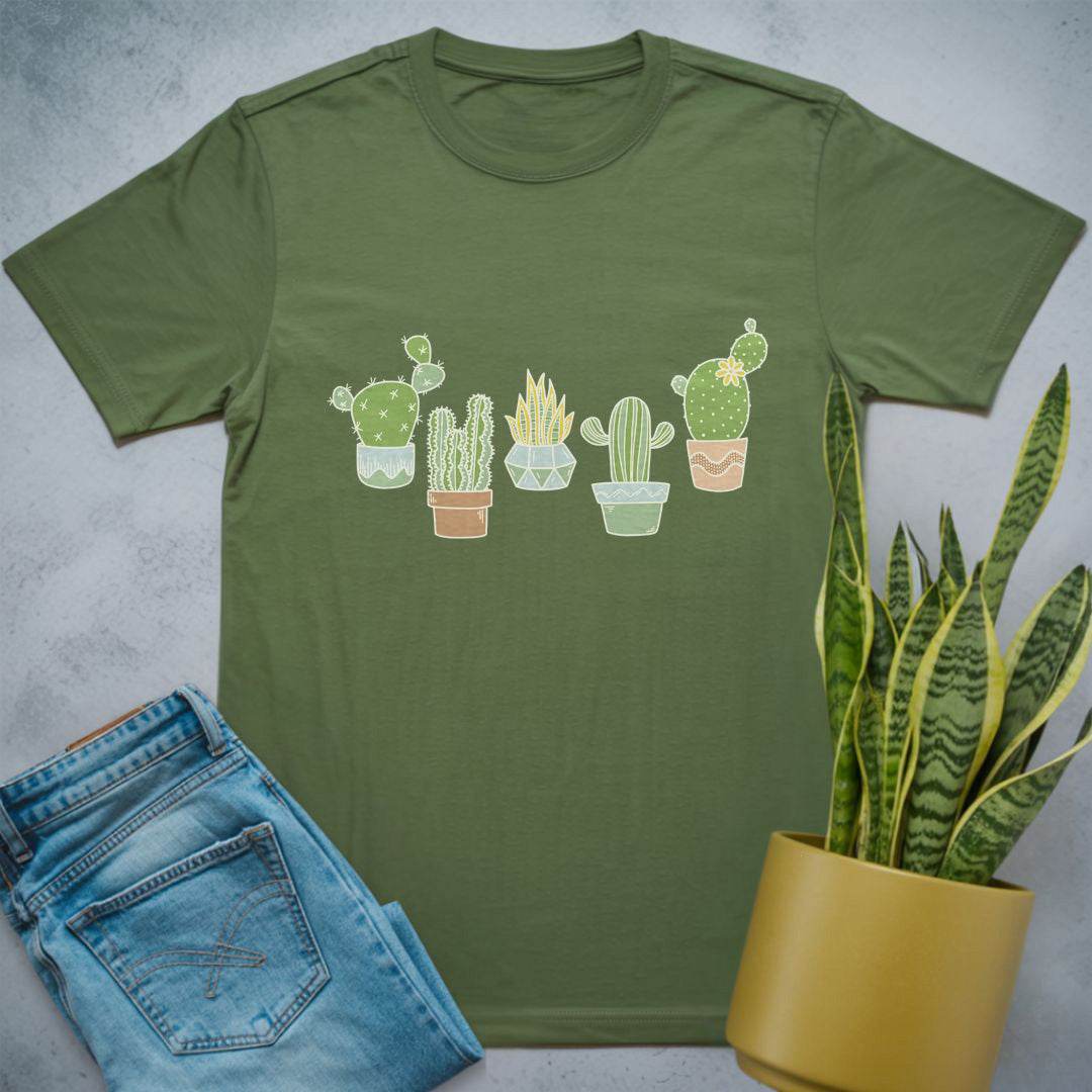 Succulent Graphic Shirt Military Green / S
