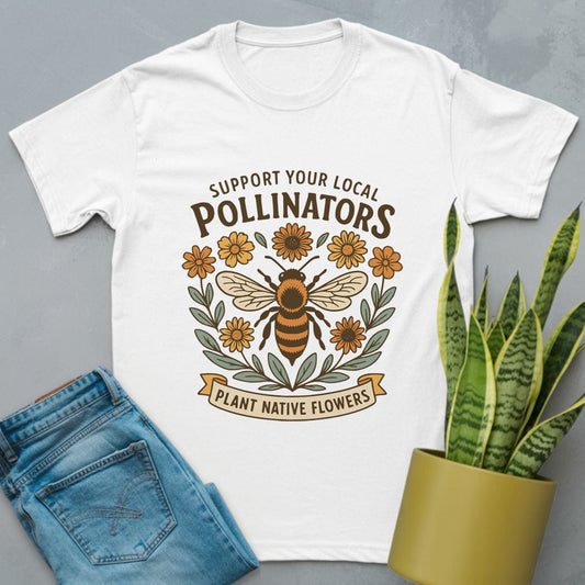 Support Local Pollinators Shirt White / S