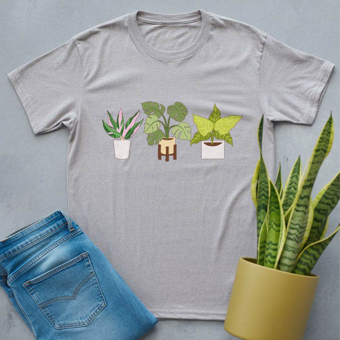 Three Philodendrons in a Row Shirt Sport Grey / S