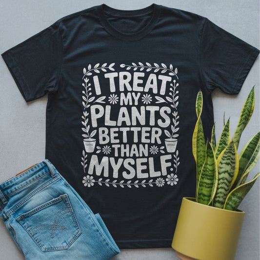 Treat My Plants Better Shirt Black / S