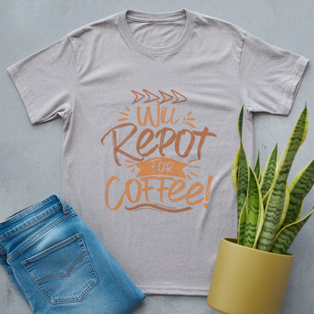 Will Repot for Coffee Shirt Sport Grey / S