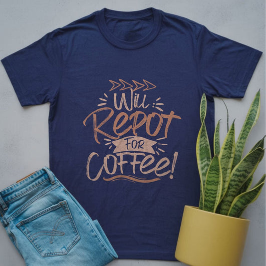 Will Repot for Coffee Shirt Navy / S