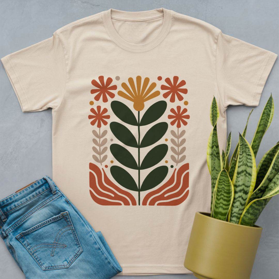 ZZ Plant Folk Art Shirt Natural / S
